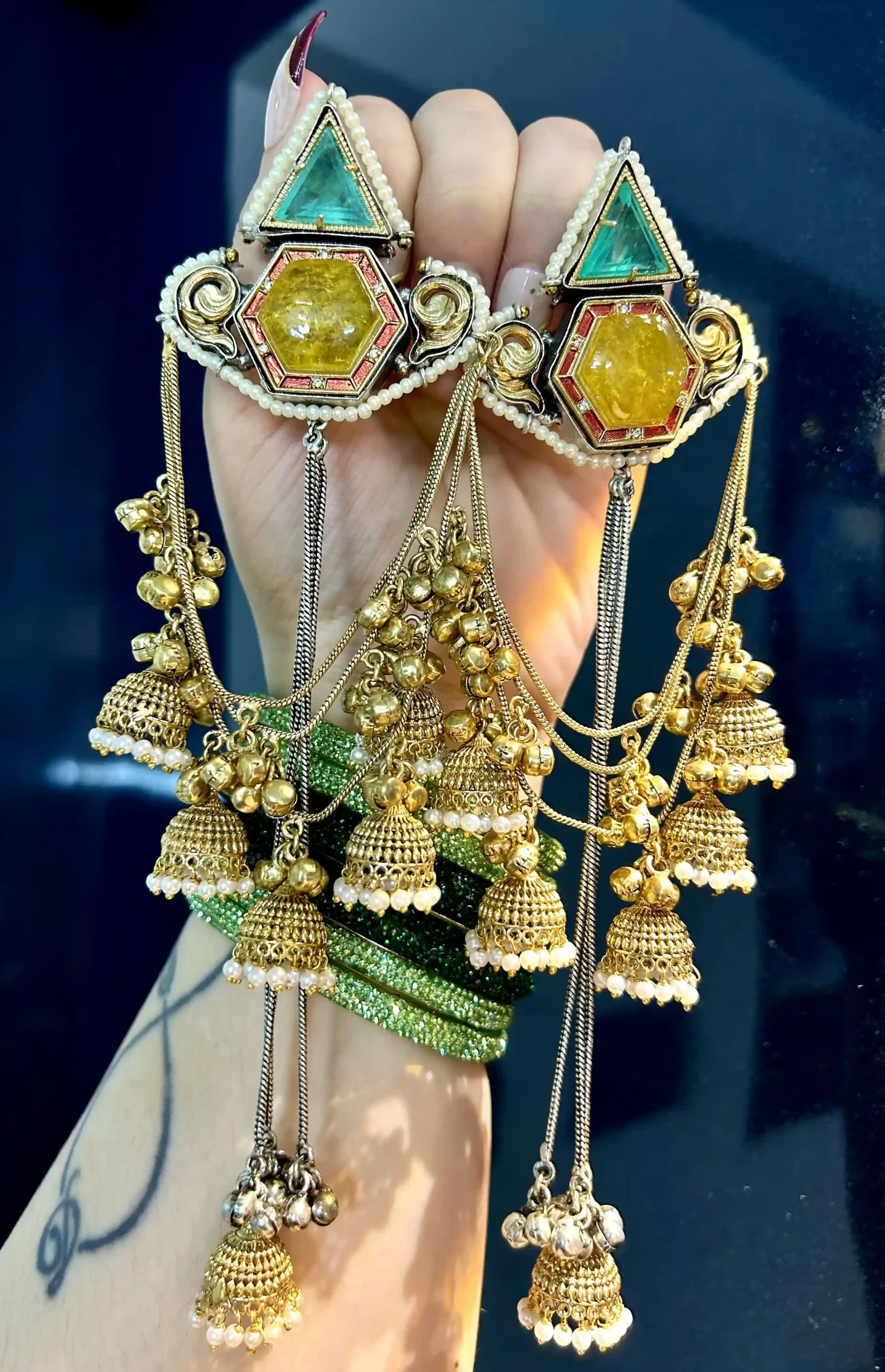 Kalakaar Yellow with Green