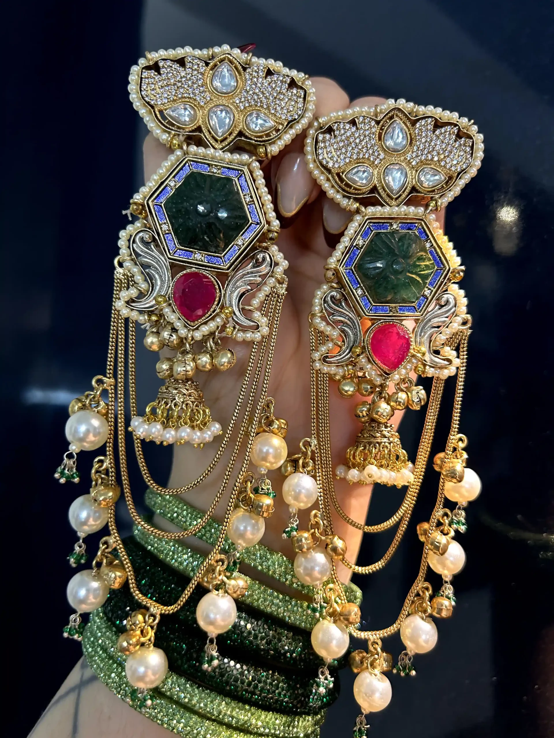 Param Sundari Green with Pink