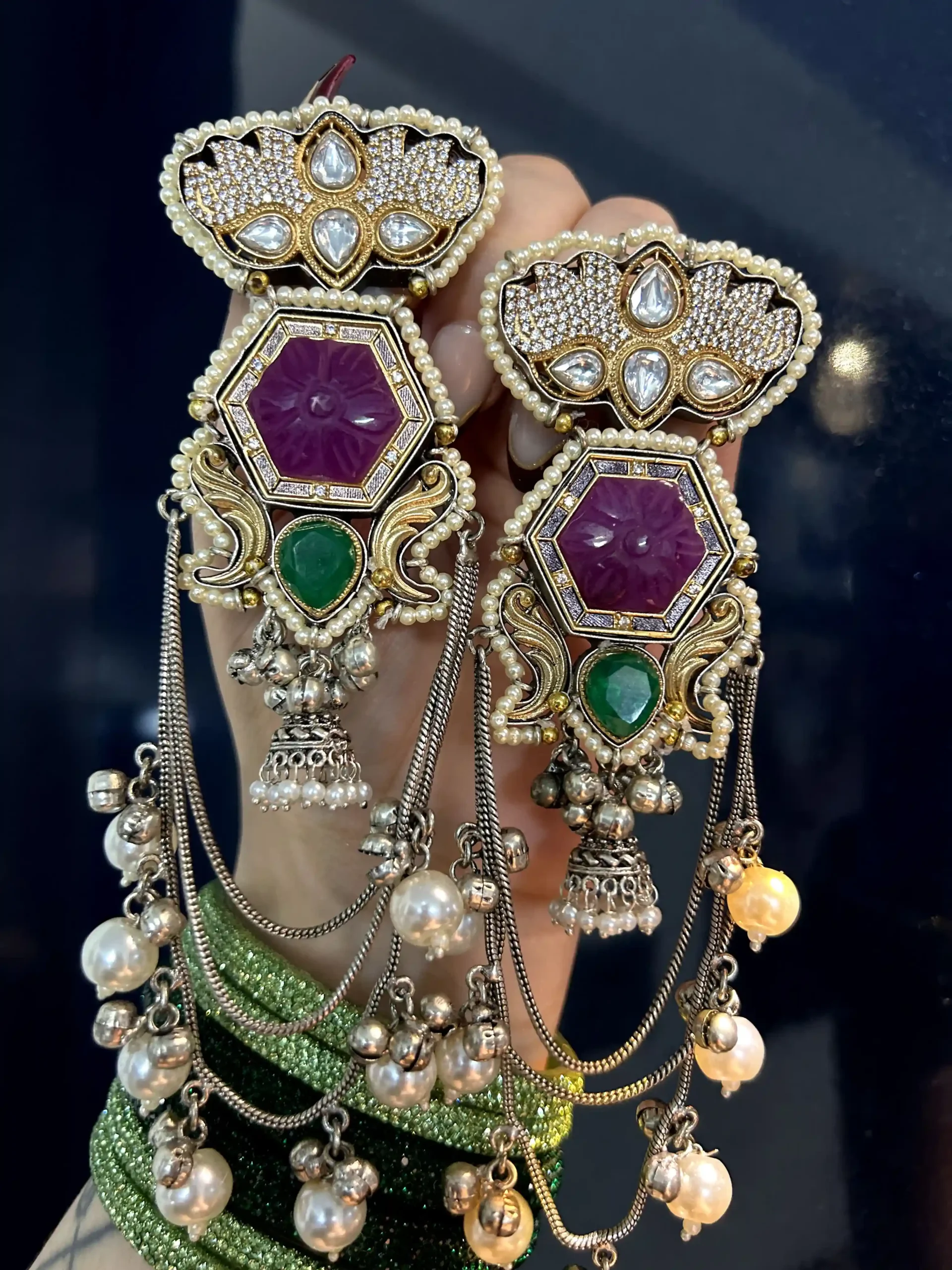 Param Sundari Silver Violet with green