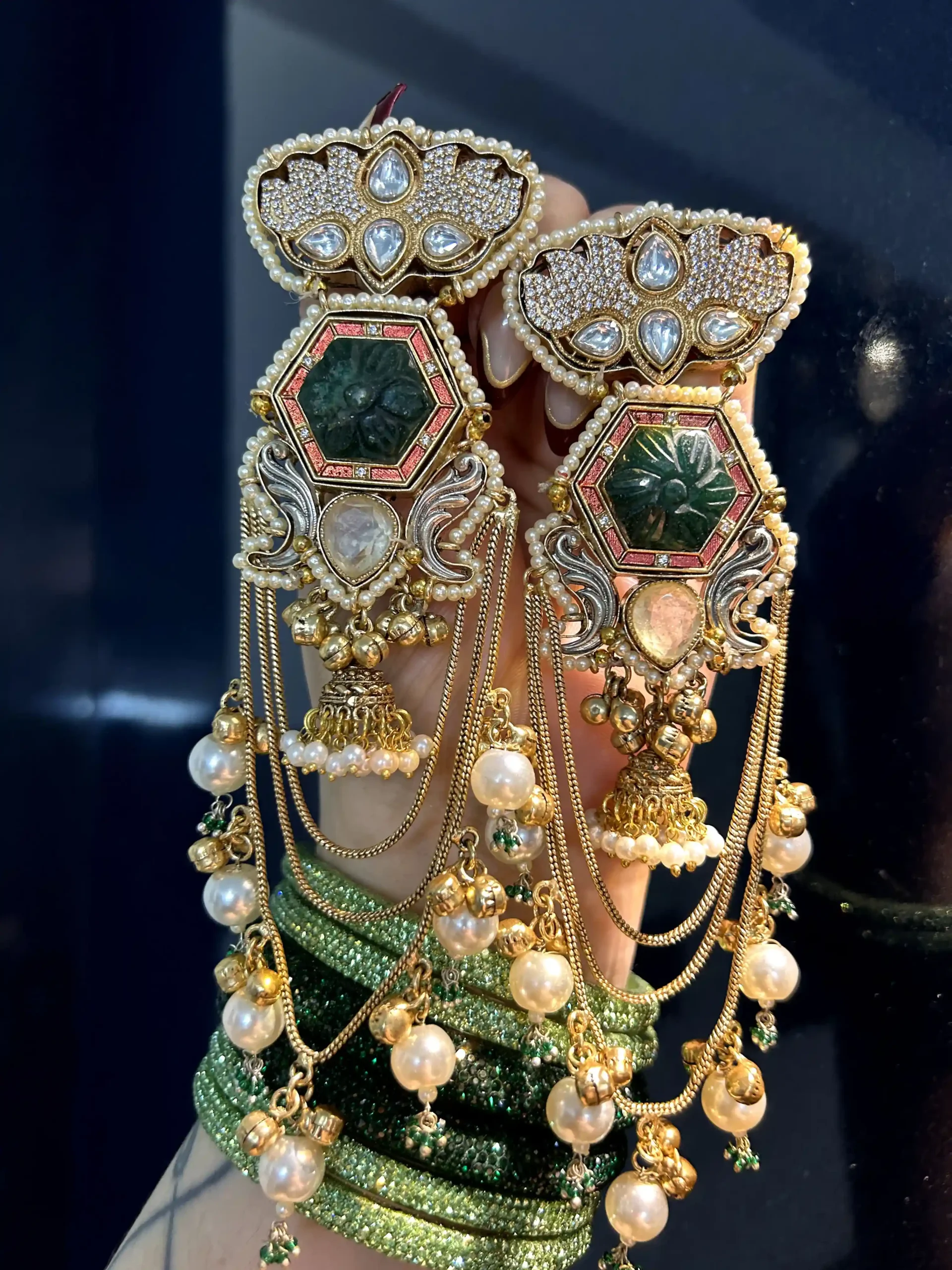 Param Sundari green and orange