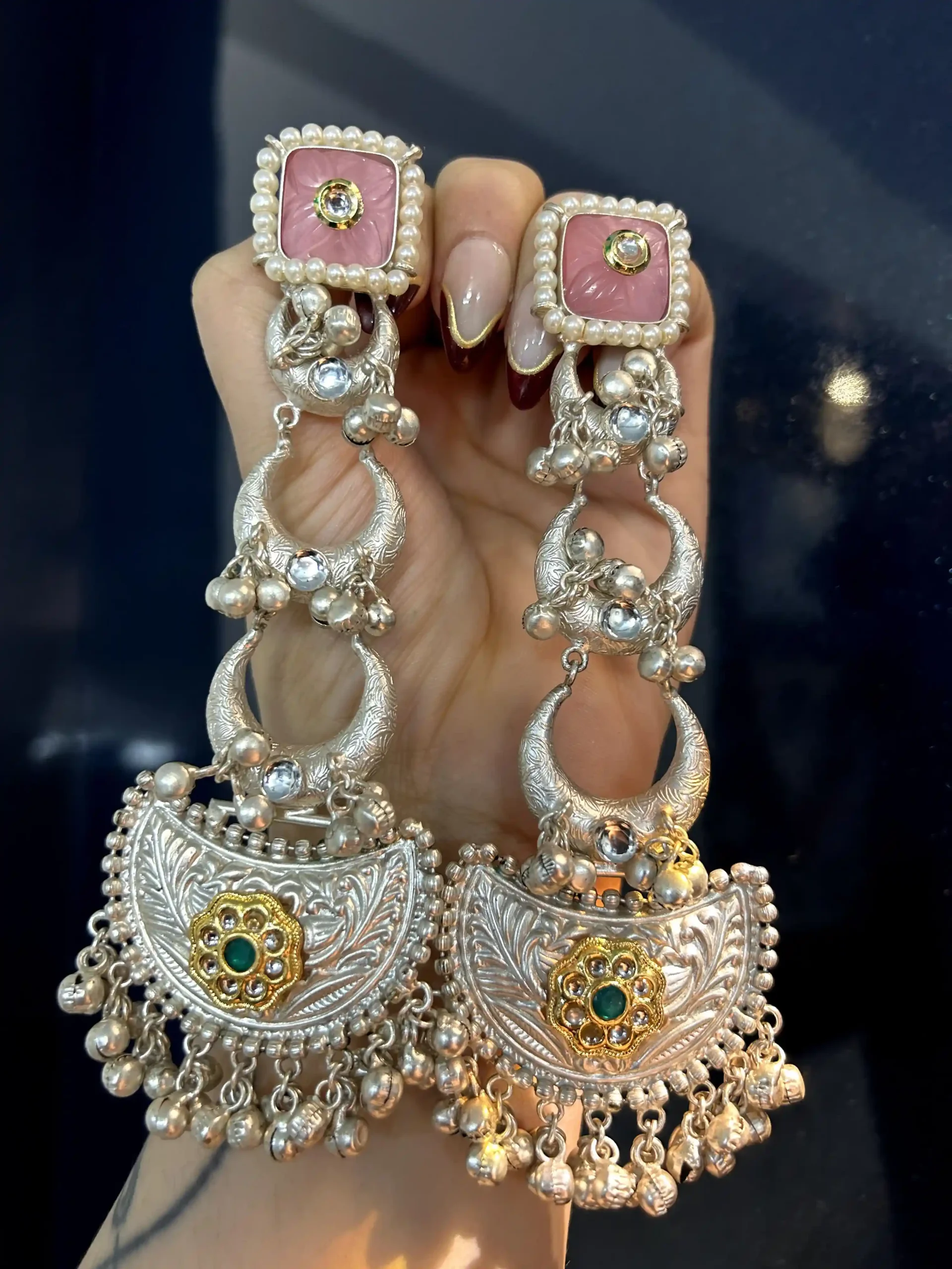 Parul Pink Silver