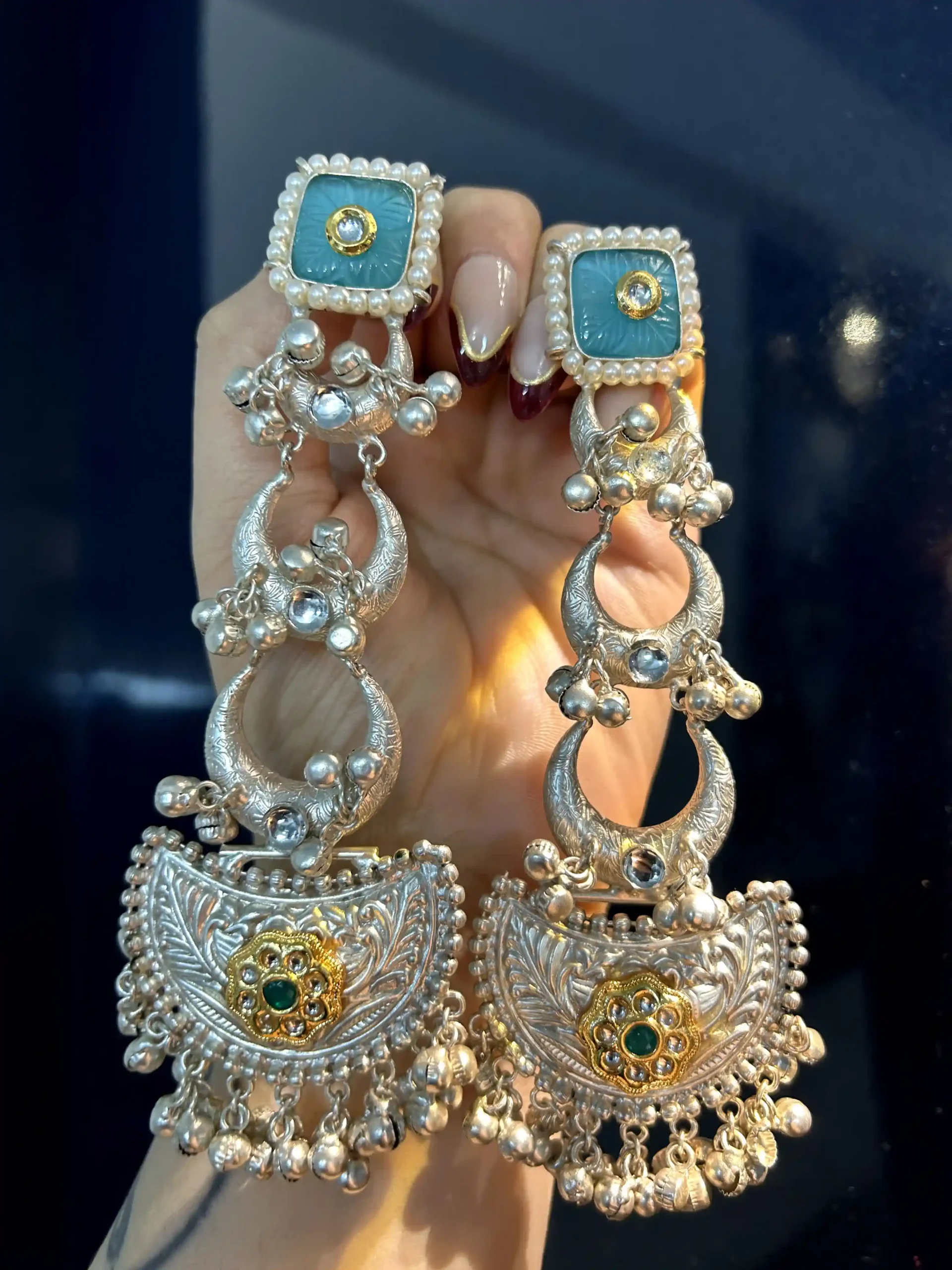 Parul Sky Blue Silver